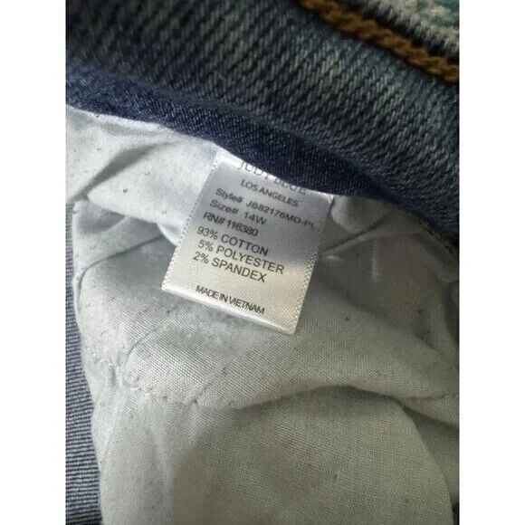 Judy Blue Jeans High Rise Slim Fit Size 14W - Picture 6 of 6